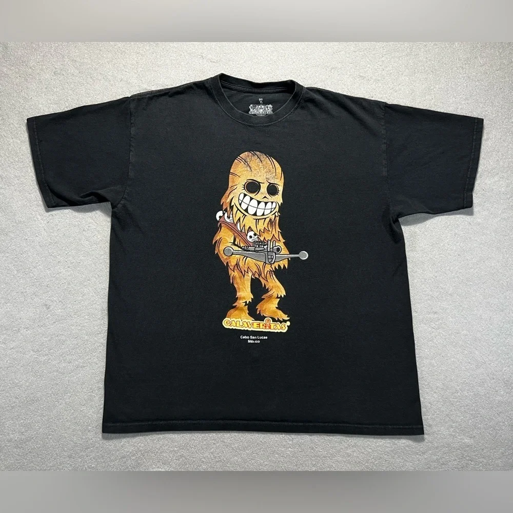 Calaveritas Chewbacca Cabo San Lucas Mexico T-Shirt Men’s XL Black Star Wars